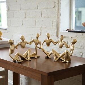 Modern abstract friendship sculptures